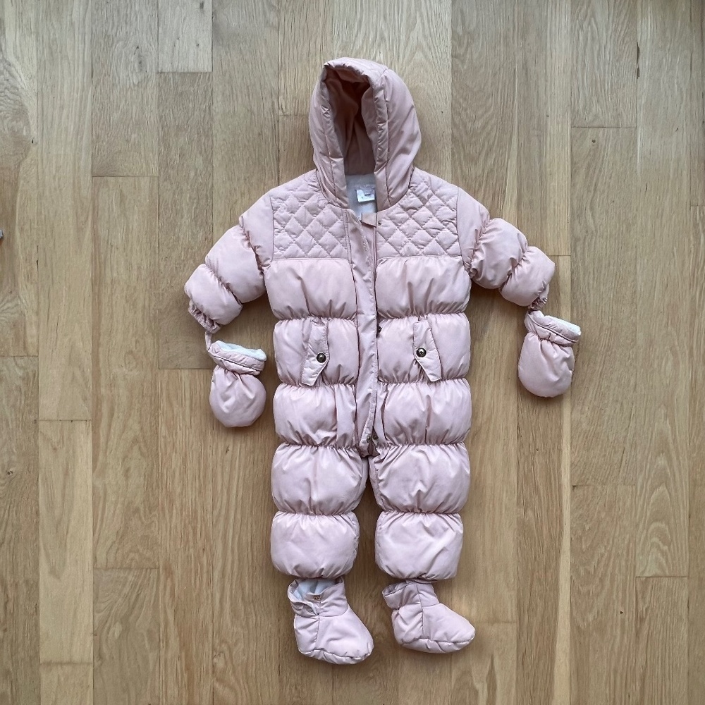 Chloe Kids Light Pink Puffer Snowsuit